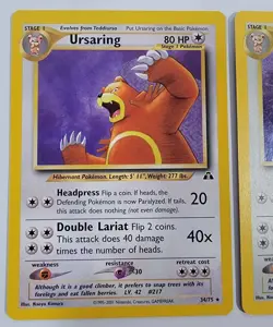 Pokemon TCG - Ursaring 15/75 Neo Discovery 2001 - Holo Rare & Non Holo - MINT - Image 2