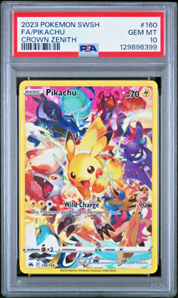PSA 10!!! 2023 POKEMON CROWN ZENITH 160/159 FULL ART - Secret Rare! PIKACHU - Image 1