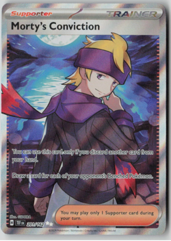 Pokemon TCG Morty's Conviction 201/162 Temporal Forces Full Art Holo-Near Mint++ - Image 1