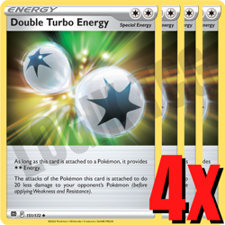 4x Double Turbo Energy 151/172 x4 - Brilliant Stars - Pokemon TCG - Playset - Image 1