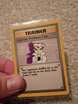 Pokemon TCG 1999 Trainer Imposter Professor Oak Base Set 73/102 Rare Star Mint - Image 1