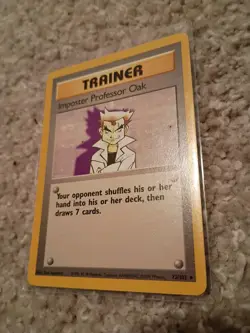 Pokemon TCG 1999 Trainer Imposter Professor Oak Base Set 73/102 Rare Star Mint - Image 2