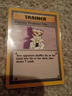 Pokemon TCG 1999 Trainer Imposter Professor Oak Base Set 73/102 Rare Star Mint - Image 4