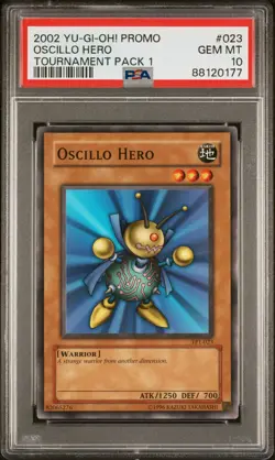 Yugioh! Oscillo Hero TP1-023 Tournament Pack Common unlim Graded PSA 10 GEM MT - Image 1