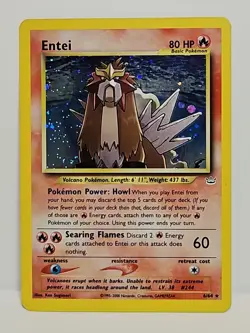 Entei Neo Revelation 6/64 Holo Rare Unlimited Pokemon Card HP - See Pictures - Image 1