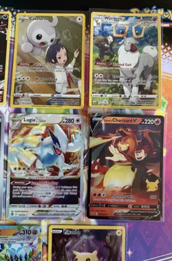 Pokemon Tcg English Full Art & Vstar Lugia & EX & AR & Celebrations Cards Bundle - Image 3