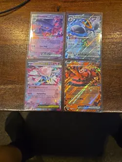Pokemon TCG Lot of 4 PFL EX Cards Mismagius Empoleon Mega Diancie Oricorio EX NM - Image 1