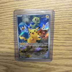 Pikachu SVP027 Black Star Promo Holo Illustration Rare Pokemon Card Never Played - Image 1