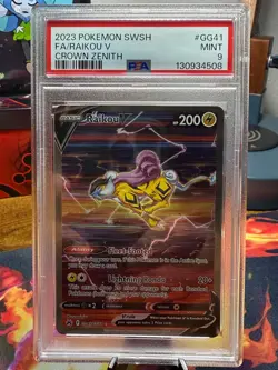 PSA 9 - Raikou GG41/GG70 Crown Zenith Galarian Gallery Holo Card - Image 1