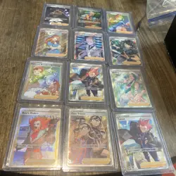 Pokemon Trainer Cards Lot Of 12 Irida, Arven, Leon, Lady, Wallace Etc M/NM - Image 1