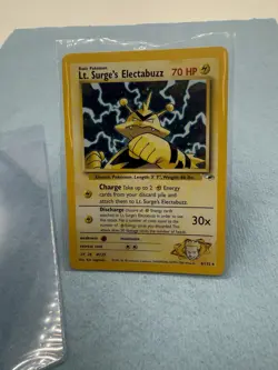 LT. SURGE’S ELECTABUZZ - 6/132 - Gym Heroes - Holo Pokemon Card VLP or No Play - Image 1