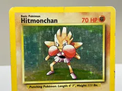 Hitmonchan Base Set 7/102 WOTC Holo Rare Pokemon Card - Heavily Played - Image 3