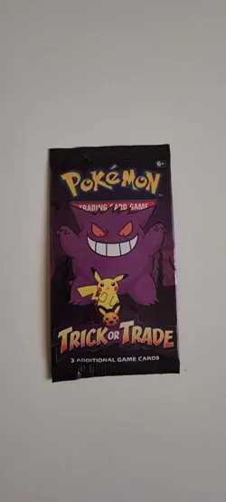 Pokemon TCG Booster Pack Trick Or Trade Trading Card Game 3 Card Pack Sealed NEW - Image 1