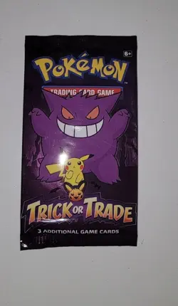 Pokemon TCG Booster Pack Trick Or Trade Trading Card Game 3 Card Pack Sealed NEW - Image 3