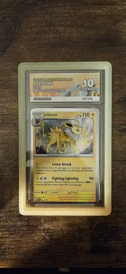 Ace 10 Jolteon Poster Collection Black Star Promo 2025 Pokemon Card Swirl - Image 1