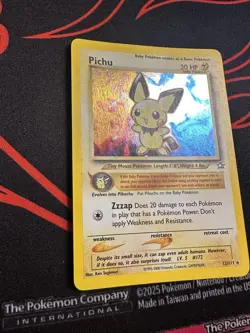 Pichu Neo Genesis 12/111 Holo Rare LP Pokemon Card SWIRL! - Image 2