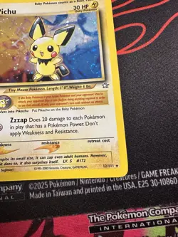 Pichu Neo Genesis 12/111 Holo Rare LP Pokemon Card SWIRL! - Image 5