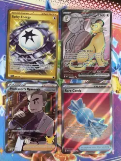 Pokemon Tcg English Full Art Card Bundle Inc Gold Spiky Energy & Team R Persian - Image 1