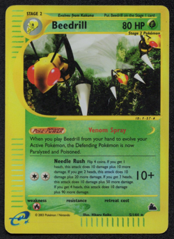 Beedrill 5/144 Reverse Holo Rare Skyridge Pokemon Card Lightly Played - Image 1