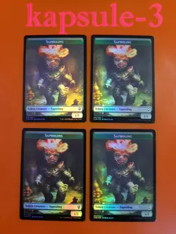 4x Saproling & Treasure | FOIL TOKEN | Battle for Baldur's Gate | MTG Magic - Image 1
