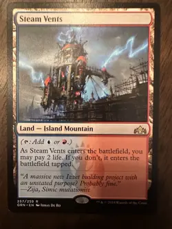 Steam Vents : MTG / Guilds of Ravnica GRN #257 / NM - Image 1