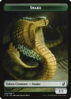 10 Snake (020/029) / Plant Token (017/029) - Commander 2019 - MtG - Image 2
