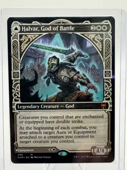 Halvar, God of Battle (Showcase) Kaldheim Regular KHM 299 Light Play - Image 1