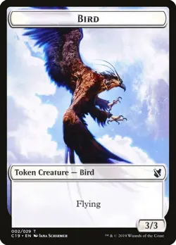 10 Bird Token (002/029) / Sculpture Token (024/029) - Commander 2019 - MtG - Image 1