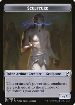 10 Bird Token (002/029) / Sculpture Token (024/029) - Commander 2019 - MtG - Image 2