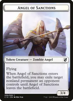10 Horror Token (23/29) / Angel of Sanctions (06/29) - Commander 2019 - MtG - Image 2