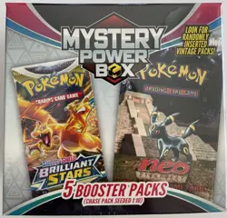 New Sealed Pokemon Mystery Power Box Chase Pack Seeded 1:10 (5 Booster Packs) - Image 1