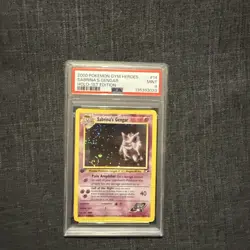 Pokemon TCG Sabrina's Gengar Holo #14 Gym Heroes Series 1st Edition SWIRL PSA 9 - Image 1