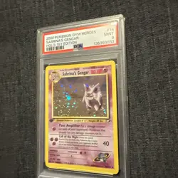 Pokemon TCG Sabrina's Gengar Holo #14 Gym Heroes Series 1st Edition SWIRL PSA 9 - Image 2
