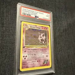 Pokemon TCG Sabrina's Gengar Holo #14 Gym Heroes Series 1st Edition SWIRL PSA 9 - Image 3