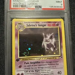 Pokemon TCG Sabrina's Gengar Holo #14 Gym Heroes Series 1st Edition SWIRL PSA 9 - Image 4