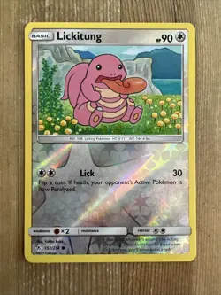Pokemon TCG Lickitung Unbroken Bonds 152/214 Reverse Holo Common NM - Image 1