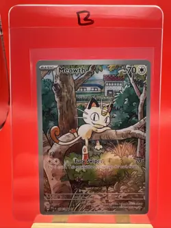 2025 Pokemon Mega Evolutions ME2 Phantasmal Flames Meowth 106/094 IR NM (B) - Image 1
