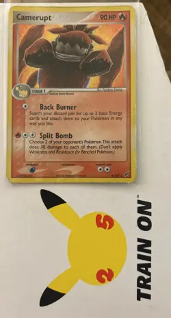 2005 Pokemon EX Deoxys Rare Holo #4/107 Camerupt MP - Image 1