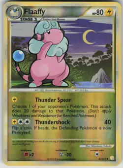 Pokemon TCG Flaaffy Uncommon Reverse Holo HeartGold SoulSilver 42/123 - Image 1