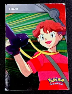 Pokemon TCG Todd The Photographer HV3 Holo Foil Topps TV Animation Series 2 - MP - Image 1