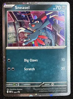 TCG Pokemon TCG Phantasmal Flames Sneasel Black Star Promo Cosmos Holo 020 - Image 1