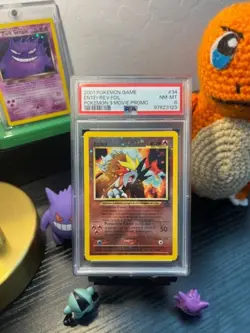 2001 Pokemon 3 Movie Entei Reverse Holo Black Star Promo #34 PSA 8 English - Image 1