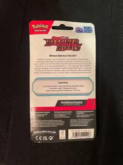 Pokemon Destined Rivals Blister-Eevee Promo-Factory Sealed - Image 2