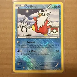 Pokemon Boundaries Crossed - Delibird 38/149 2nd Place League Play Promo - NM - Image 1