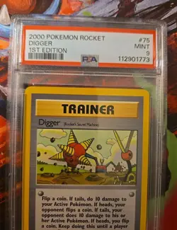 Digger (Rocket's Secret Machine) 75/82 1st Ed. Team Rocket Vintage Pokemon PSA 9 - Image 2
