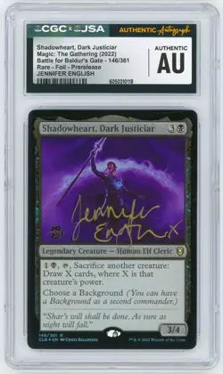 MTG Prerelease Cards CGC AU Shadowheart, Dark Justiciar - Jennifer English Auto - Image 1