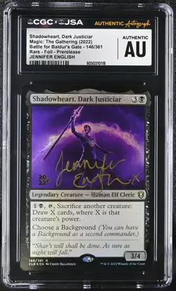 MTG Prerelease Cards CGC AU Shadowheart, Dark Justiciar - Jennifer English Auto - Image 3