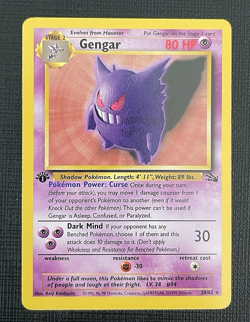 1st Edition Gengar #20/62 Non Holo Rare Fossil Pokemon Card 1999 Vintage English - Image 1