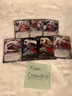 Naruto CCG TCG Jiraiya Card Lot FINAL CHANCE - Image 1