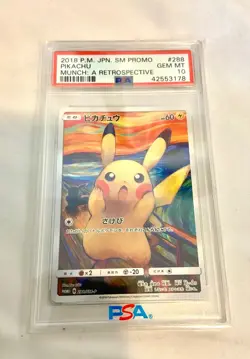 PSA 10 Pikachu 2018 Munch Scream Promo Card 288/SM-P Pokemon Card Japanese - Image 2